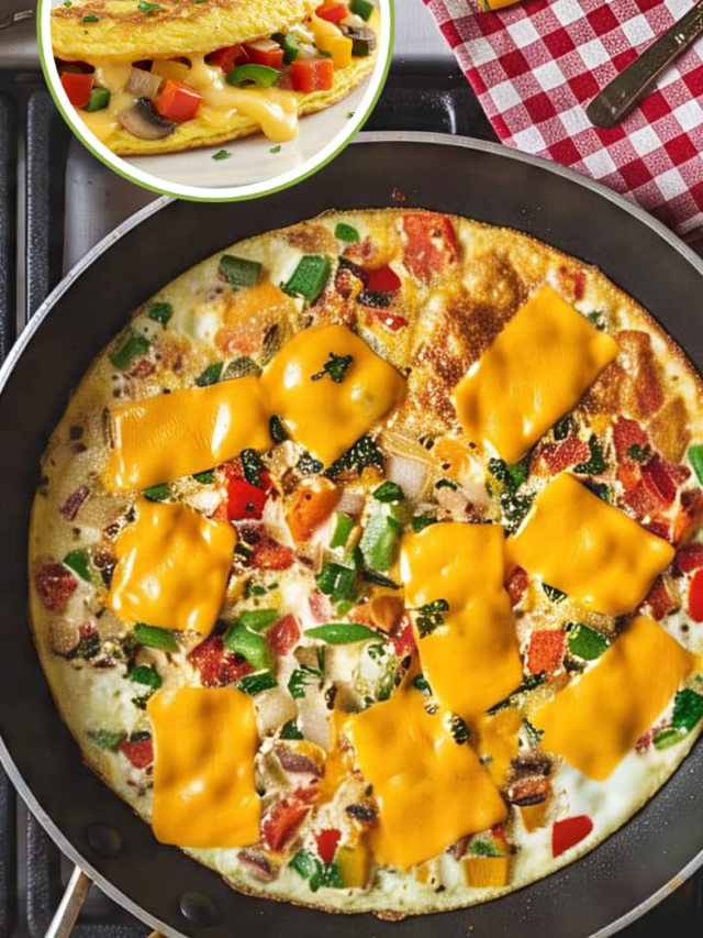 Cheesy Veggie Omelette: Made Simple In 8 Steps