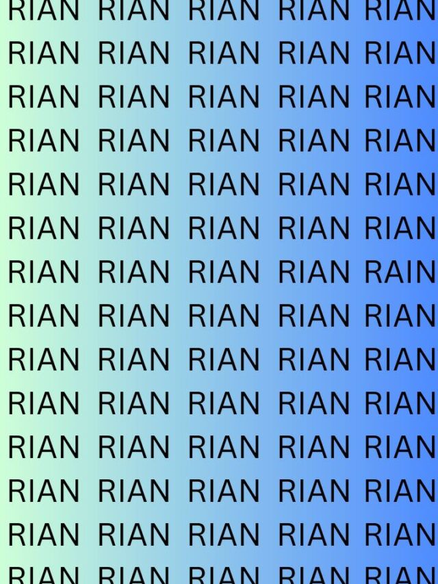Optical Illusion: Can You Find The Correct Spelling Of Rain In Just 6 Seconds?
