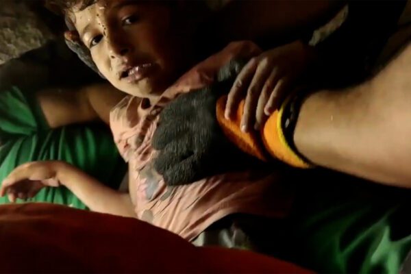 Boy and baby brother pulled alive from rubble after Israeli strike
